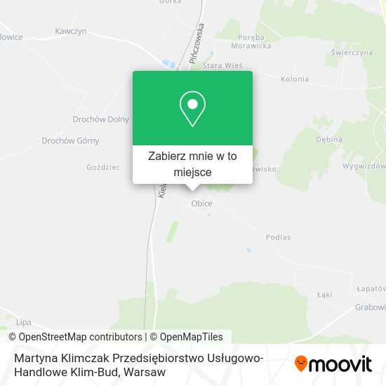 Mapa Martyna Klimczak Przedsiębiorstwo Usługowo-Handlowe Klim-Bud