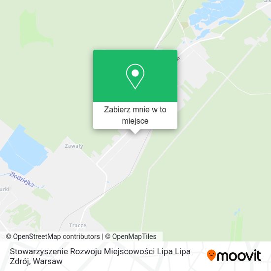 Mapa Stowarzyszenie Rozwoju Miejscowości Lipa Lipa Zdrój