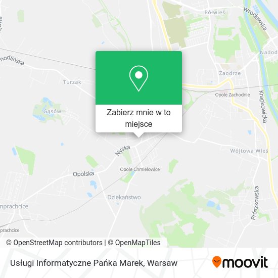 Mapa Usługi Informatyczne Pańka Marek