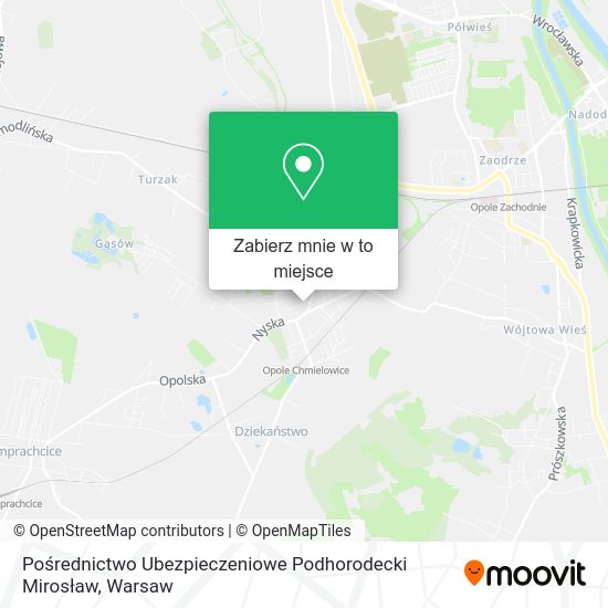 Mapa Pośrednictwo Ubezpieczeniowe Podhorodecki Mirosław