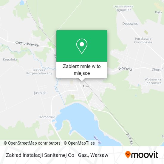 Mapa Zakład Instalacji Sanitarnej Co i Gaz.