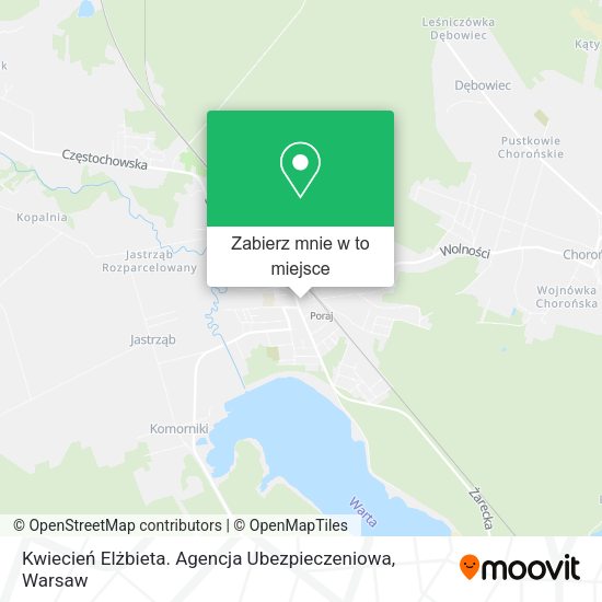 Mapa Kwiecień Elżbieta. Agencja Ubezpieczeniowa