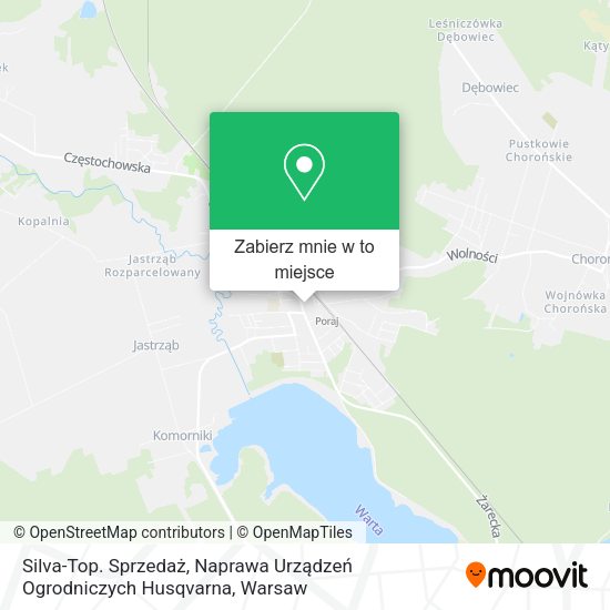 Mapa Silva-Top. Sprzedaż, Naprawa Urządzeń Ogrodniczych Husqvarna