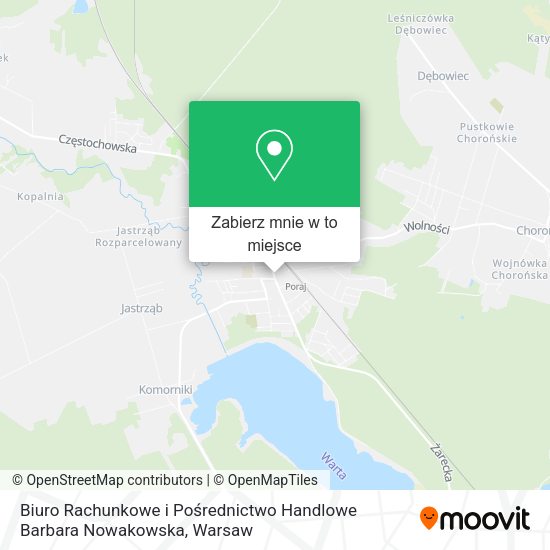 Mapa Biuro Rachunkowe i Pośrednictwo Handlowe Barbara Nowakowska