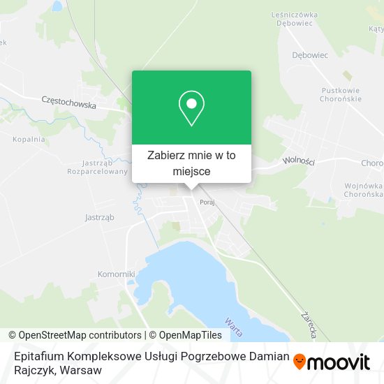 Mapa Epitafium Kompleksowe Usługi Pogrzebowe Damian Rajczyk