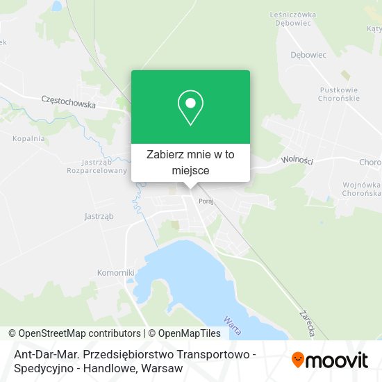 Mapa Ant-Dar-Mar. Przedsiębiorstwo Transportowo - Spedycyjno - Handlowe