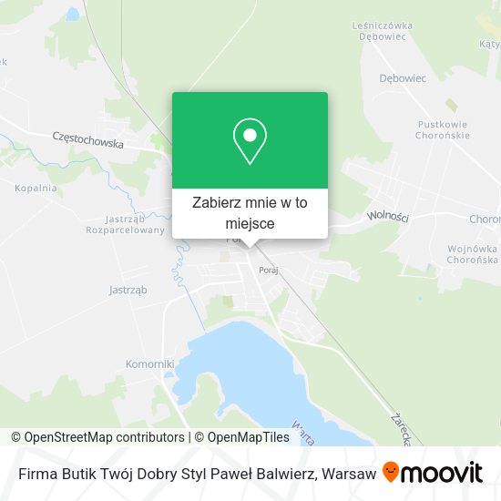 Mapa Firma Butik Twój Dobry Styl Paweł Balwierz