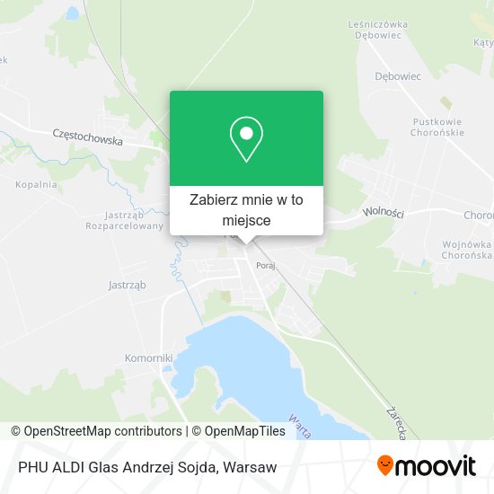 Mapa PHU ALDI Glas Andrzej Sojda