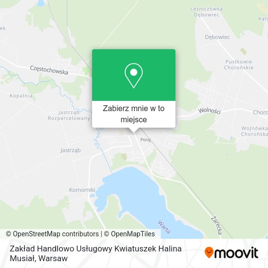 Mapa Zakład Handlowo Usługowy Kwiatuszek Halina Musiał