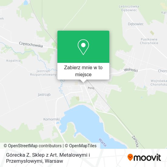 Mapa Górecka Z. Sklep z Art. Metalowymi i Przemysłowymi