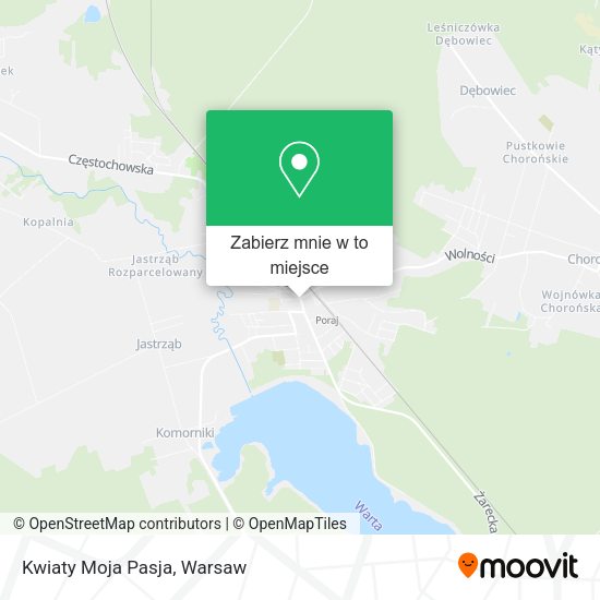 Mapa Kwiaty Moja Pasja