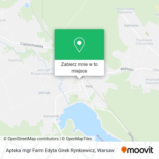 Mapa Apteka mgr Farm Edyta Girek Rynkiewicz