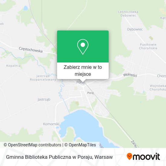 Mapa Gminna Biblioteka Publiczna w Poraju