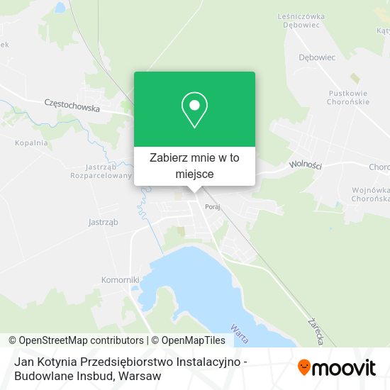 Mapa Jan Kotynia Przedsiębiorstwo Instalacyjno - Budowlane Insbud