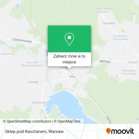 Mapa Sklep pod Kasztanem