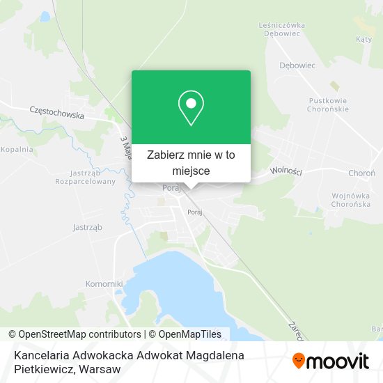 Mapa Kancelaria Adwokacka Adwokat Magdalena Pietkiewicz