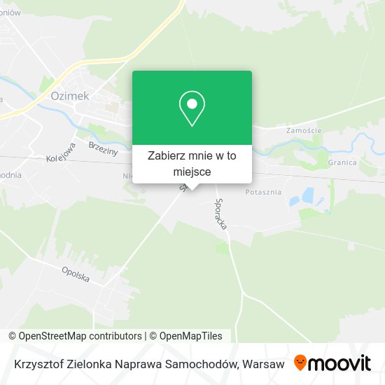 Mapa Krzysztof Zielonka Naprawa Samochodów