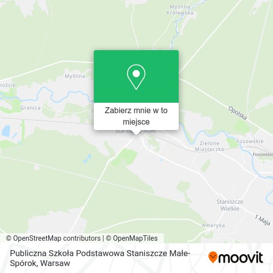 Mapa Publiczna Szkoła Podstawowa Staniszcze Małe-Spórok