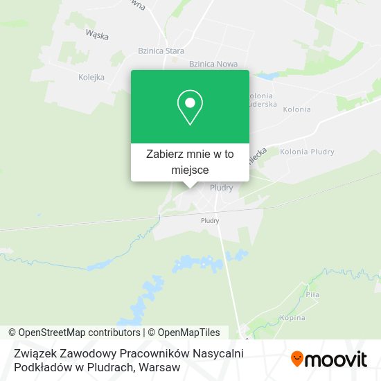 Mapa Związek Zawodowy Pracowników Nasycalni Podkładów w Pludrach