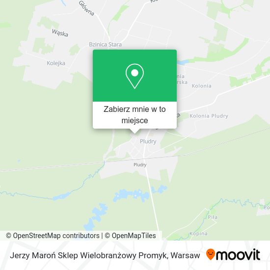 Mapa Jerzy Maroń Sklep Wielobranżowy Promyk