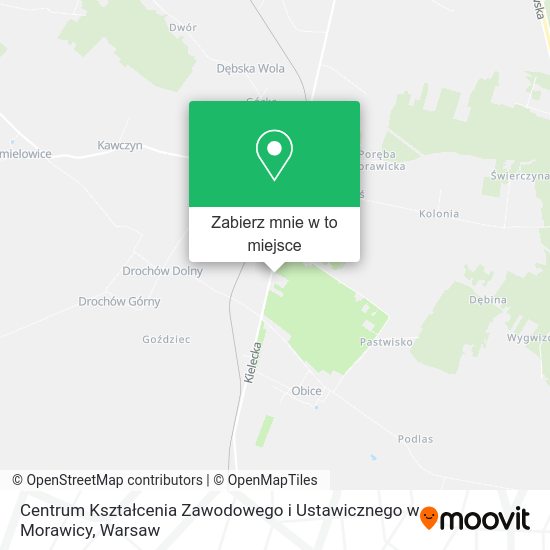 Mapa Centrum Kształcenia Zawodowego i Ustawicznego w Morawicy