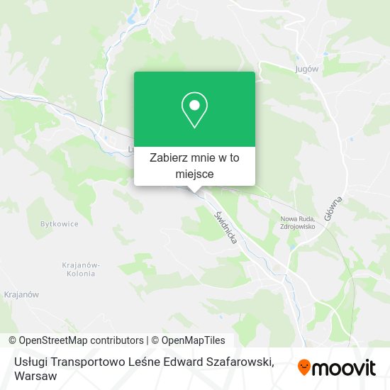 Mapa Usługi Transportowo Leśne Edward Szafarowski