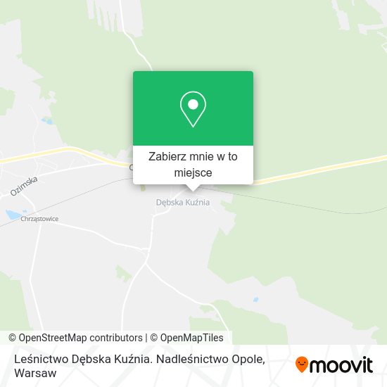 Mapa Leśnictwo Dębska Kuźnia. Nadleśnictwo Opole