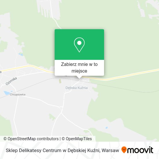 Mapa Sklep Delikatesy Centrum w Dębskiej Kuźni