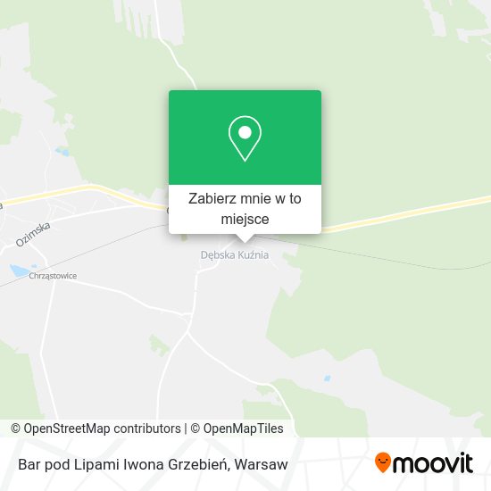 Mapa Bar pod Lipami Iwona Grzebień