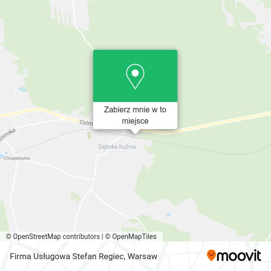 Mapa Firma Usługowa Stefan Regiec