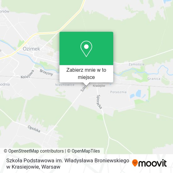 Mapa Szkoła Podstawowa im. Władysława Broniewskiego w Krasiejowie