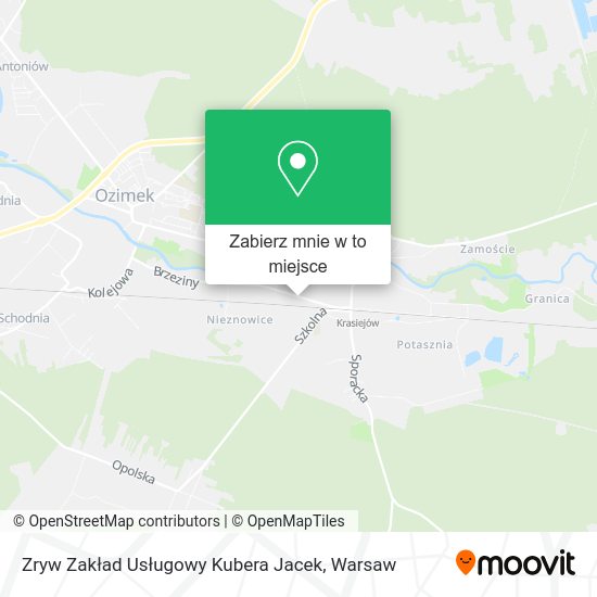 Mapa Zryw Zakład Usługowy Kubera Jacek