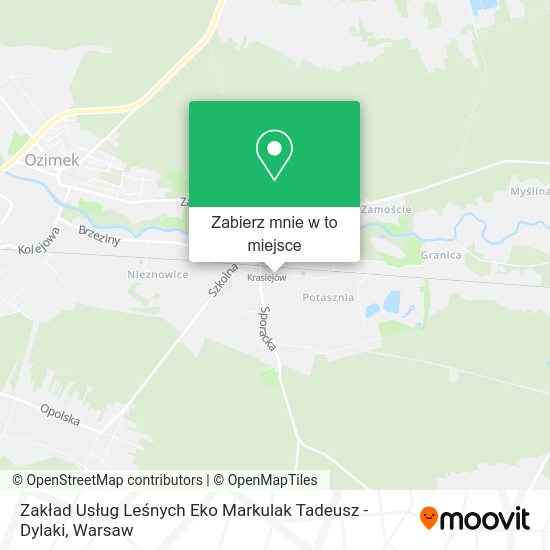 Mapa Zakład Usług Leśnych Eko Markulak Tadeusz - Dylaki