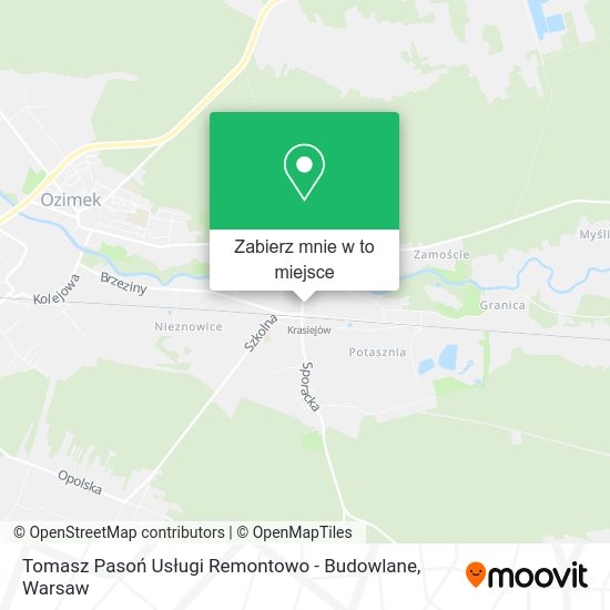 Mapa Tomasz Pasoń Usługi Remontowo - Budowlane