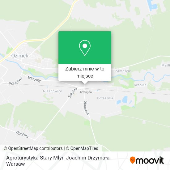 Mapa Agroturystyka Stary Młyn Joachim Drzymała