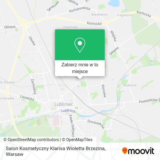 Mapa Salon Kosmetyczny Klarisa Wioletta Brzezina