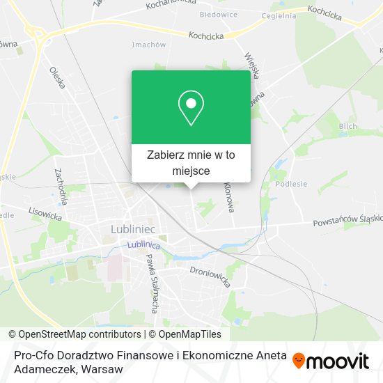 Mapa Pro-Cfo Doradztwo Finansowe i Ekonomiczne Aneta Adameczek