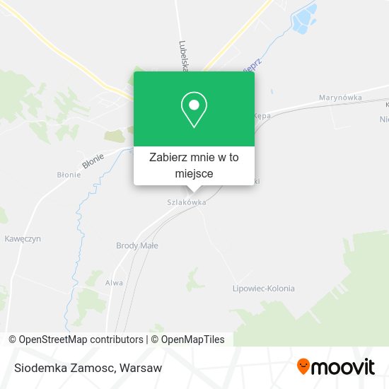 Mapa Siodemka Zamosc