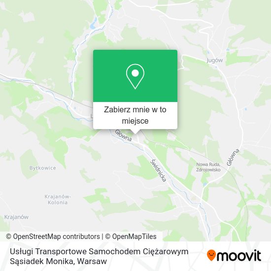 Mapa Usługi Transportowe Samochodem Ciężarowym Sąsiadek Monika