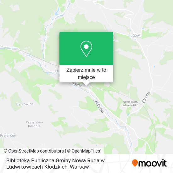 Mapa Biblioteka Publiczna Gminy Nowa Ruda w Ludwikowicach Kłodzkich