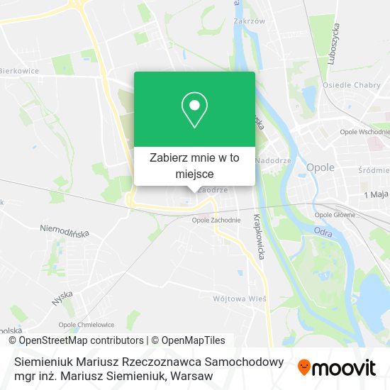 Mapa Siemieniuk Mariusz Rzeczoznawca Samochodowy mgr inż. Mariusz Siemieniuk