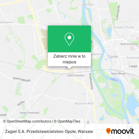 Mapa Żagiel S.A. Przedstawicielstwo Opole