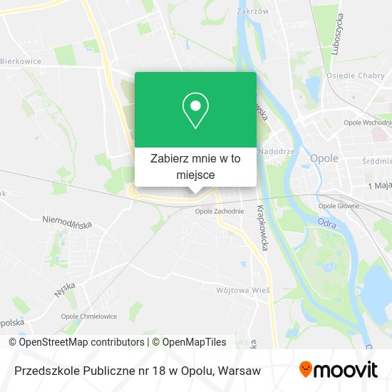 Mapa Przedszkole Publiczne nr 18 w Opolu