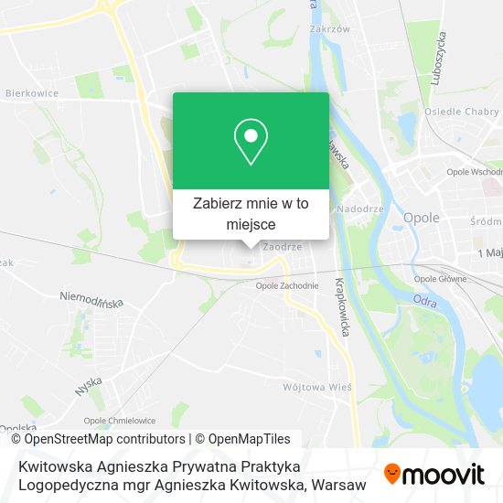 Mapa Kwitowska Agnieszka Prywatna Praktyka Logopedyczna mgr Agnieszka Kwitowska