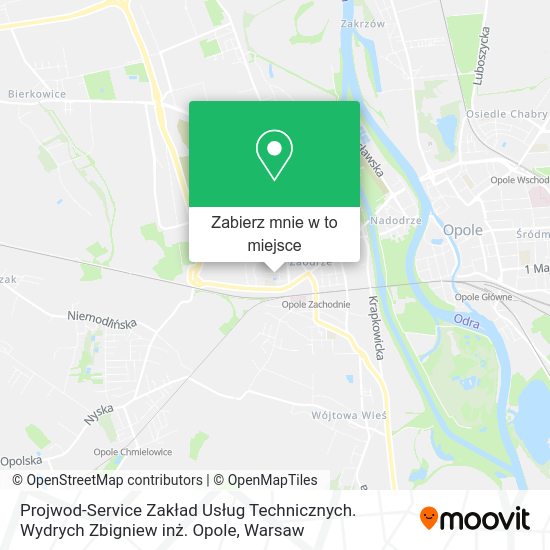 Mapa Projwod-Service Zakład Usług Technicznych. Wydrych Zbigniew inż. Opole