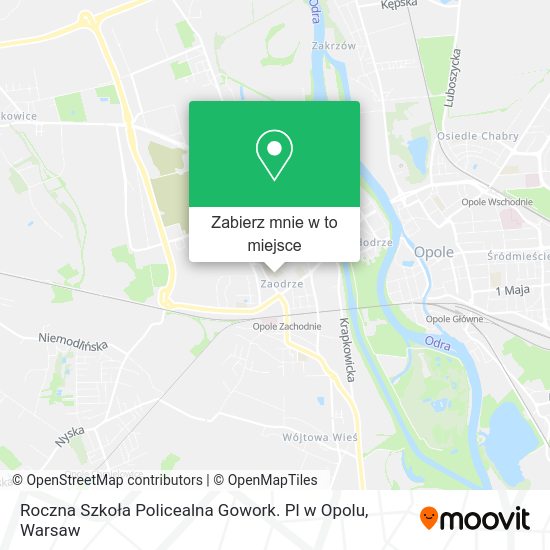 Mapa Roczna Szkoła Policealna Gowork. Pl w Opolu