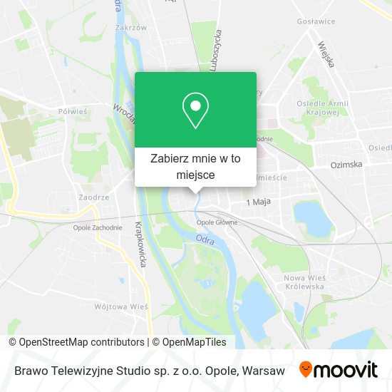 Mapa Brawo Telewizyjne Studio sp. z o.o. Opole