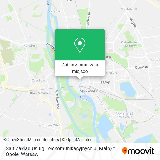 Mapa Sait Zakład Usług Telekomunikacyjnych J. Małojło Opole