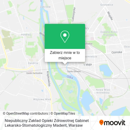 Mapa Niepubliczny Zakład Opieki Zdrowotnej Gabinet Lekarsko-Stomatologiczny Madent