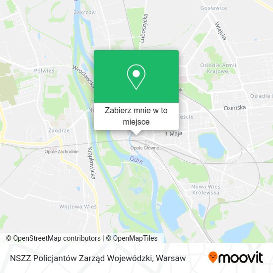 Mapa NSZZ Policjantów Zarząd Wojewódzki